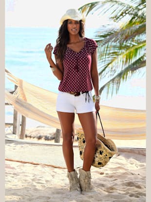 Lot de 2 t-shirts vivance - Vivance - Bordeaux À Motifs, Noir