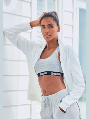 Veste sweat à col montant - Bench. - Écru