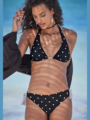 Haut de bikini triangle motif à pois tendance - s.Oliver - Noir-blanc