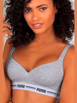 Bralette bustier puma « iconic padded top » - PUMA - Gris Chiné