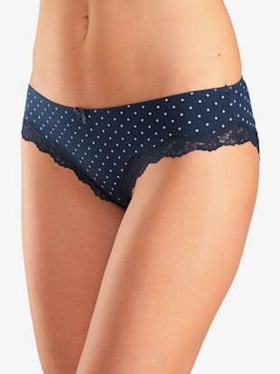 Lot de 3 slips bikini lascana - LASCANA - Marine À Pois, À Rayures, Uni