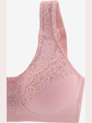 Soutien-gorge large soutien-gorge en coton - petite fleur - Rose + Blanc