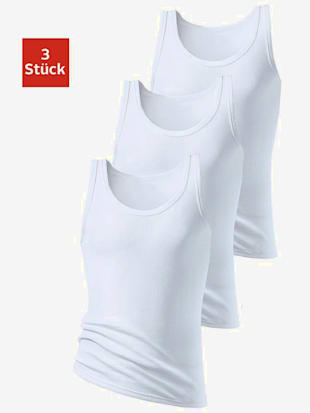 Chemise lot de 3 débardeurs côtes doubles - H.I.S - Blanc