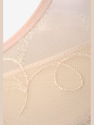 Soutien-gorge minimiseur à armatures - petite fleur - Poudre + Noir