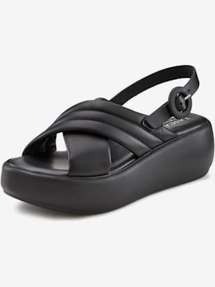 Sandales en cuir doux - LASCANA - Noir