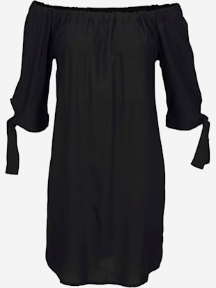 Robe chemisier élastique à l'encolure - LASCANA - Noir