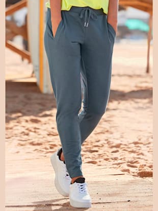 Pantalon molletonné ceinture élastique confortable - Venice Beach - Bleu Pétrole