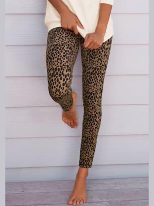 legging en coton doux avec imprimé animal - buffalo - chamois-noir-léopard