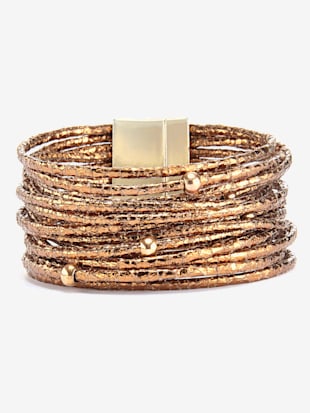 Ensemble bracelet lot de 2 bracelets magnétiques à plusieurs rangées - LASCANA - Noir-couleur Bronze