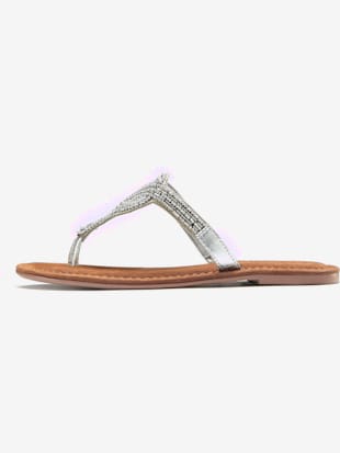 Tongs mules à semelle intérieure douce - LASCANA - Couleur Argenté