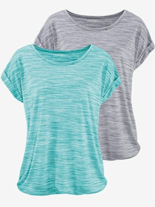 Lot de 2 t-shirts beachtime - Beachtime - Menthe Chiné, Gris Chiné