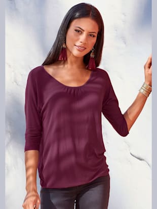 T-shirt à manches 3/4 lot de 2 pratique - LASCANA - Mûre, Marine