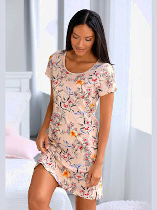 chemise de nuit au design floral - s.oliver - rose à fleurs