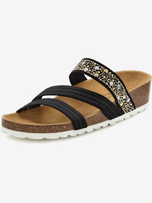 Mules voûte plantaire en liège confortable - LASCANA - Noir