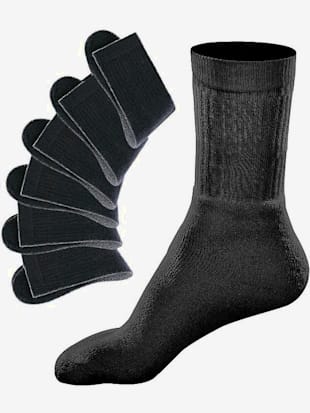 chaussettes de tennis chaussettes de sport rayées ou unies - go in - noir