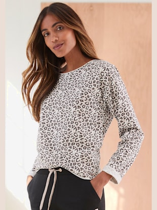 Sweatshirt ample - LASCANA - Beige-noir