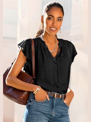 Chemisier petit col - LASCANA - Noir