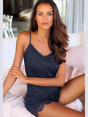 Combinaison avec dentelle - LASCANA - Bleu