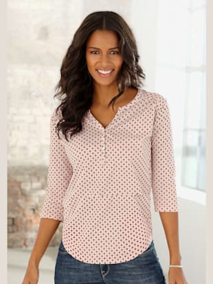 T-shirt à manches 3/4 t-shirt lascana à imprimé tendance - LASCANA - Rose