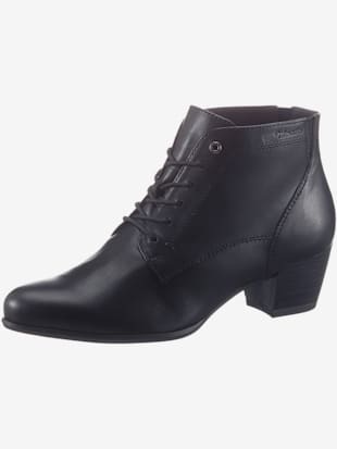 Bottines à lacets en cuir fin - Tamaris - Noir