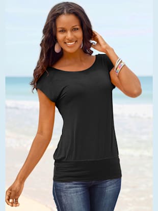 T-shirt long t-shirt lascana aux superbes coloris - LASCANA - Noir