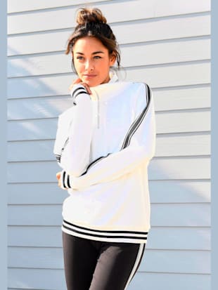 Sweatshirt au design sportif - Bench. - Écru