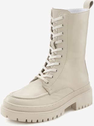 Bottines cuir de qualité - LASCANA - Crème