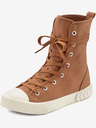 Bottines laçage tendance - LASCANA - Coloris Chamois