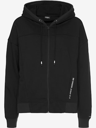 Veste sweat à capuche effet délavé - Buffalo - Noir