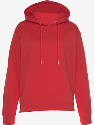 Sweatshirt à capuche à la largeur confortable - H.I.S - Rouge