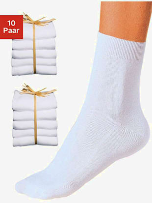 chaussettes basiques tout uni sans logo - go in - 10x blanc