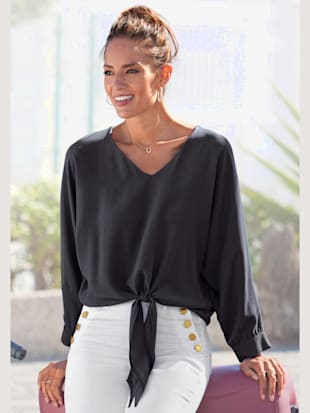 Chemisier encolure en v - Vivance - Noir