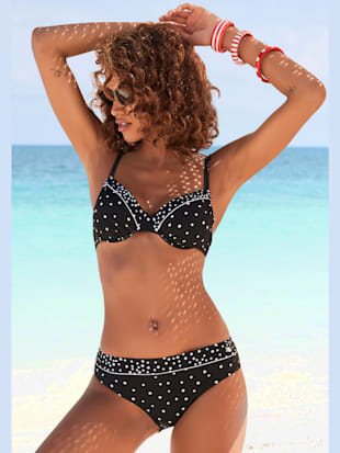 Bas de maillot de bain design classique et passepoil - LASCANA - Noir-blanc