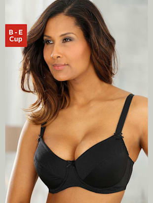 Soutien-gorge push-up à armatures et bonnets avec garnissage - Nuance - Noir