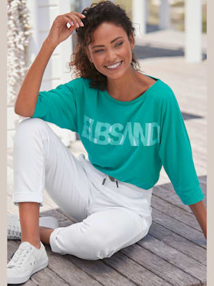 t-shirt à manches 3/4 encolure ronde - elbsand - seaweed teal