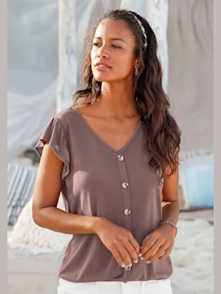 Lot de 2 t-shirts lascana - LASCANA - Taupe, Noir