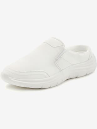 Sabots+sneakers+à+enfiler+tendance+et+confortables,+semelle+legere+pour+un+confort+optimal+-+John+Devin+-+blanc