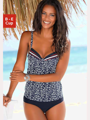 Haut de maillot de bain à armatures imprimé minimaliste - LASCANA - Marine Imprimé