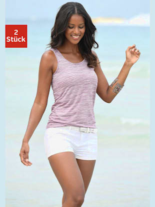 Lot de 2 débardeurs beachtime - Beachtime - Mûre Chiné, Gris Chiné