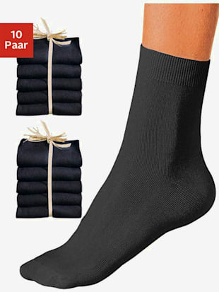 chaussettes basiques tout uni sans logo - go in - 10x noir