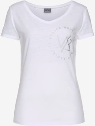 T-shirt en v manches courtes - Venice Beach - Blanc