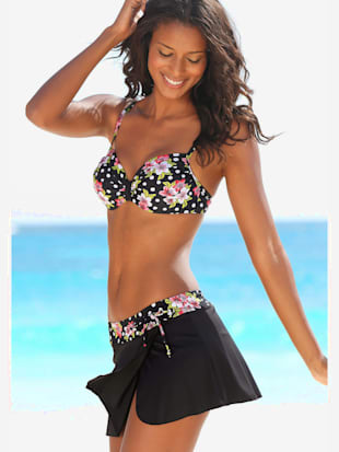 Jupe de plage complète le bikini - LASCANA - Noir Imprimé