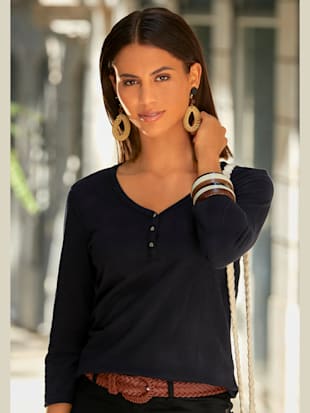 Lot de 2 t-shirts vivance à manches 3/4 - Vivance - Noir, Blanc