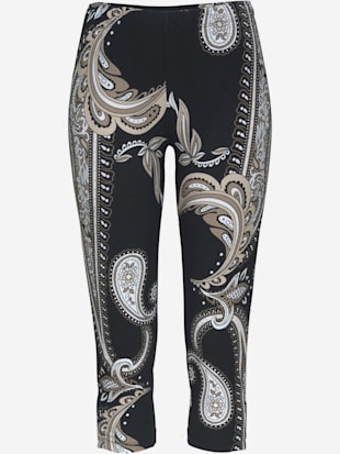Legging corsaire legging en jersey à motif paisley - LASCANA - Noir Imprimé
