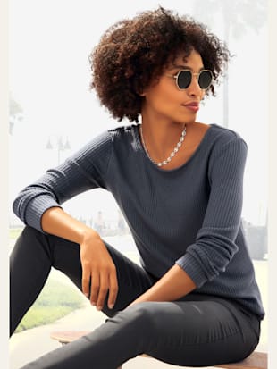 T-shirt à manches longues lascana - LASCANA - Marine