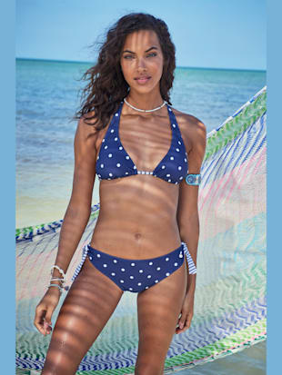 Bas de maillot de bain motif à pois tendance - s.Oliver - Marine-blanc