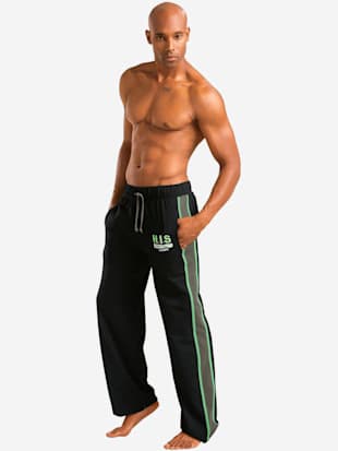 Pantalon molletonné pantalon sweat, largeur confort - H.I.S - Noir