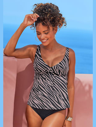 Haut de maillot de bain à armatures imprimé zébré élégant - LASCANA - Noir Imprimé