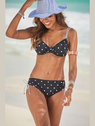 Haut de maillot de bain à armatures motif à pois tendance - s.Oliver - Noir-blanc