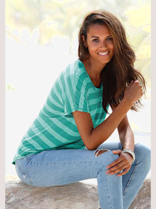 T-shirt beach time avec encolure ronde - Beachtime - Menthe